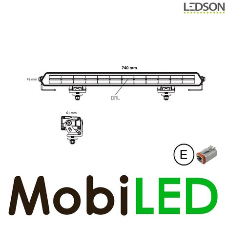 LEDSON Ledson Epix30+ Barre LED avec feu de position ambre/blanc 270W E-marque LEDSON Ledson Epix30+ Barre LED avec feu de position ambre/blanc 270W E-marque