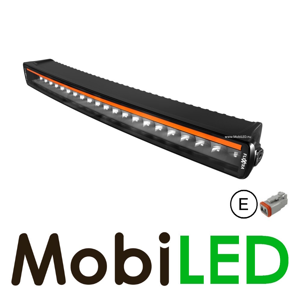 Flextra curved LED bar with white, amber and red position light 52cm