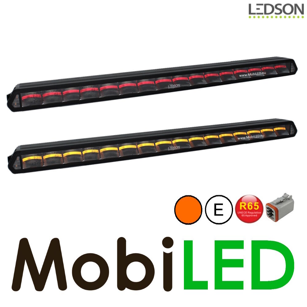 LEDSON Ledson Epix30+ Barre LED avec feu de position ambre/rouge et flash 270W E-marque LEDSON Ledson Epix30+ Barre LED avec feu de position ambre/rouge et flash 270W E-marque