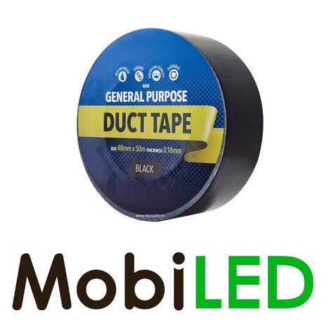 Ducttape Black for general use 48mm x 50m