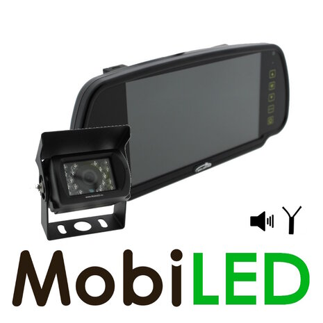 Reversing camera kit for mirror, monitor and camera wired