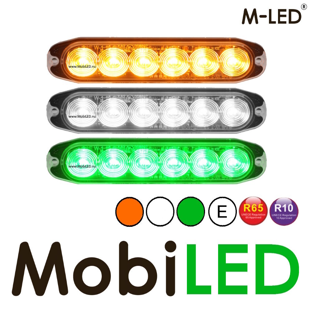 M-LED M-LED Flash tricolore ambre/blanc/vert E-marque M-LED M-LED Flash tricolore ambre/blanc/vert E-marque