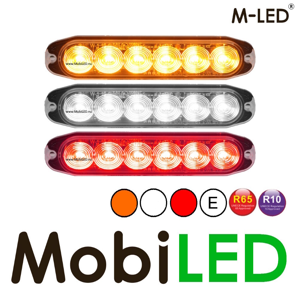 M-LED M-LED Flash tricolore ambre / blanc / rouge E-marque M-LED M-LED Flash tricolore ambre / blanc / rouge E-marque