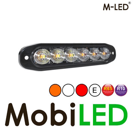 M-LED M-LED Flash tricolore ambre / blanc / rouge E-marque M-LED M-LED Flash tricolore ambre / blanc / rouge E-marque