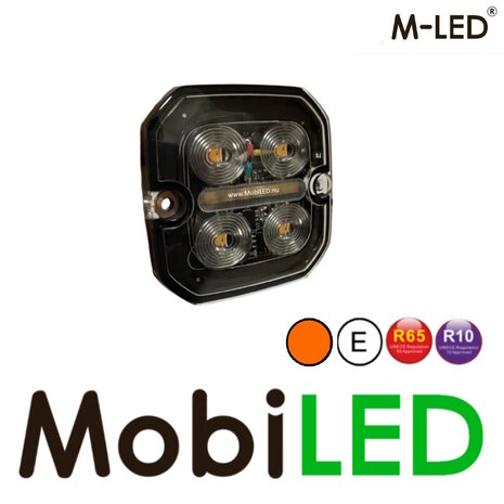 M-LED M-LED Flash ambre avec feu de position ambre/blanc E-marque M-LED M-LED Flash ambre avec feu de position ambre/blanc E-marque