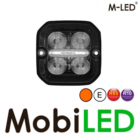 M-LED M-LED Flash ambre avec feu de position ambre/blanc E-marque M-LED M-LED Flash ambre avec feu de position ambre/blanc E-marque