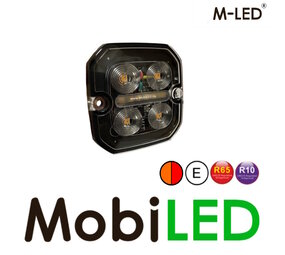 M-LED Flash avec feu de position ambre/rouge ambre