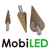 Set of straight and stepped drills, 6 pieces in handy box