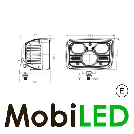 Headlight high and low beam universal E-mark