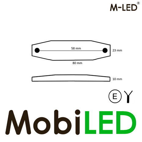 M-LED M-LED Dual color white - pink dark look small E-mark