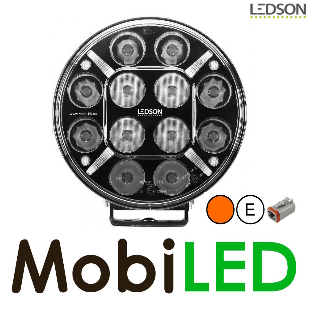 LEDSON Pollux9+ 9" 120W spotlight with position light white/amber and flash LEDSON Pollux9+ 9" 120W spotlight with position light white/amber and flash