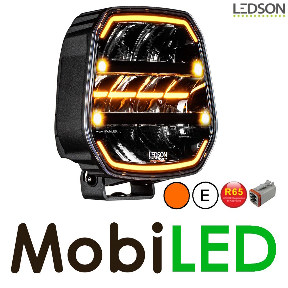 LEDSON Ledson Epix9+ 9" 180W spotlight with amber/white position light and flash Black E-mark LEDSON Ledson Epix9+ 9" 180W spotlight with amber/white position light and flash Black E-mark