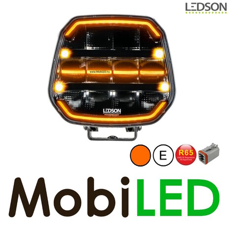 LEDSON Ledson Epix9+ 9" 180W spotlight with amber/white position light and flash Black E-mark LEDSON Ledson Epix9+ 9" 180W spotlight with amber/white position light and flash Black E-mark