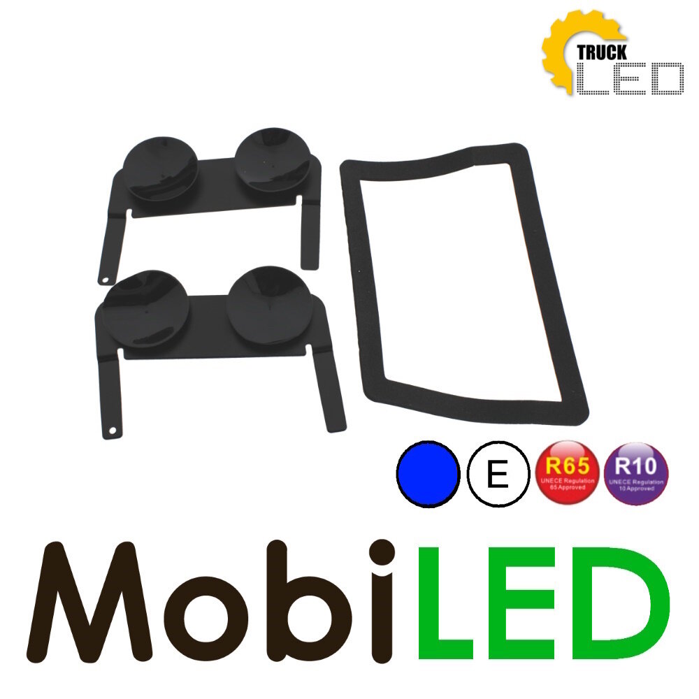 TruckLED Window flasher with suction cups blue E-mark