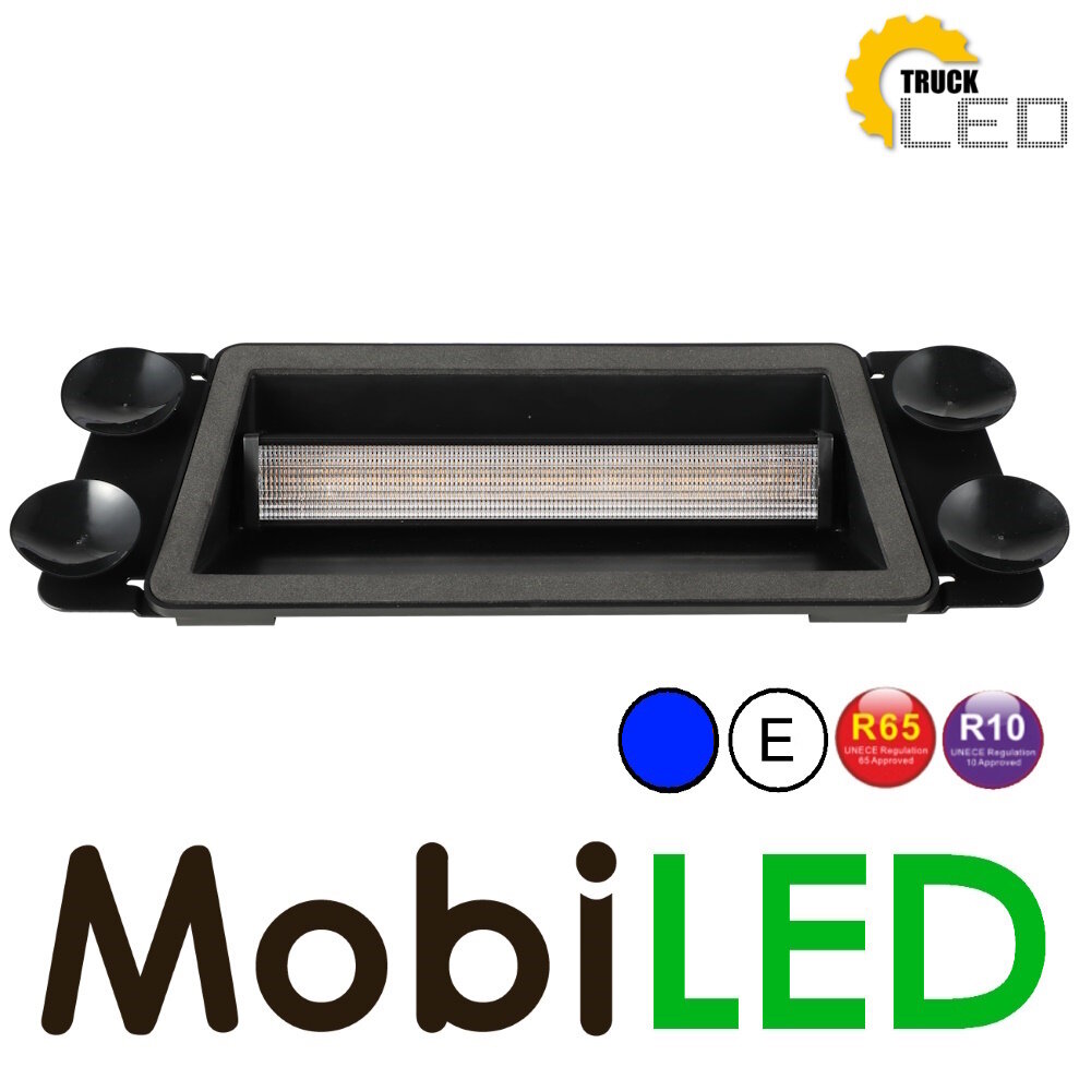 TruckLED Window flash with suction cups blue E-mark