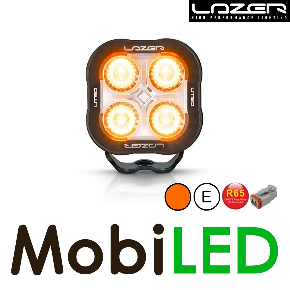 LAZER Utility lampe de travail 10 cm 50W avec feu arrière rouge et flash E-marque