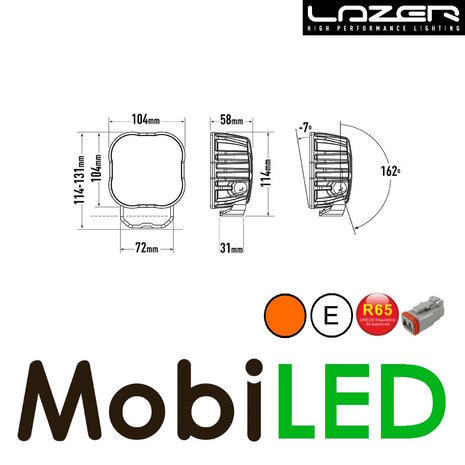 LAZER Utility lampe de travail 10 cm 50W avec flash E-marque
