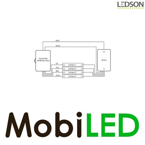LEDSON Ledson dynamische richtingaanwijzer controller voor 4 lampen