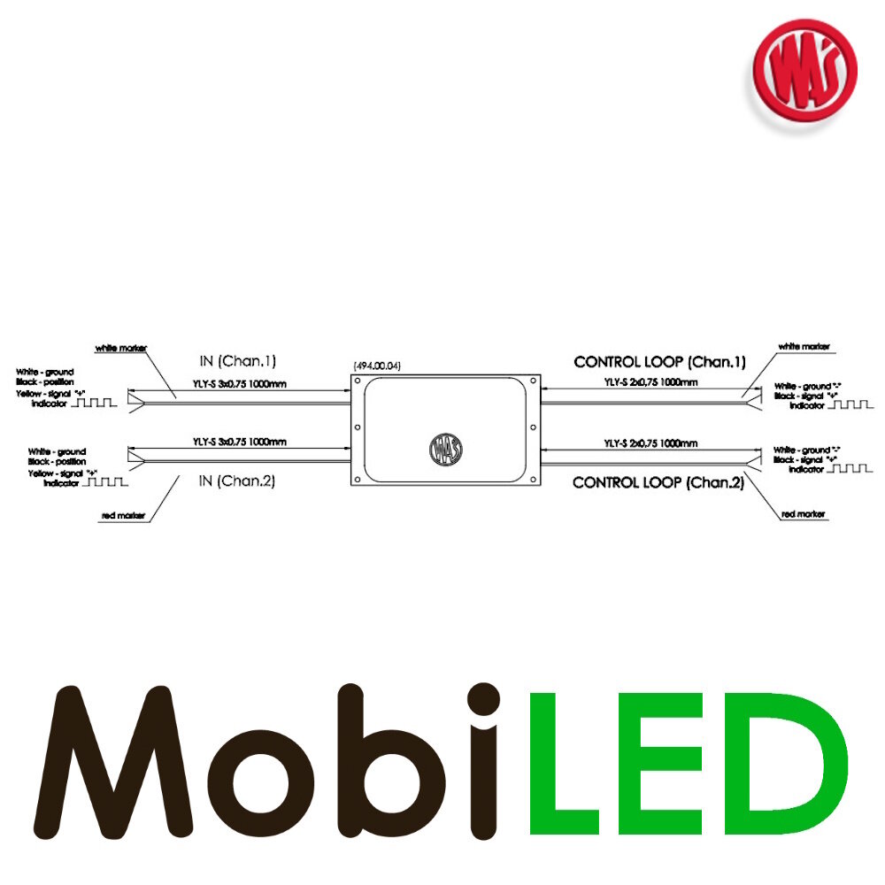 WAS Zijmarkering controller 2 kanalen