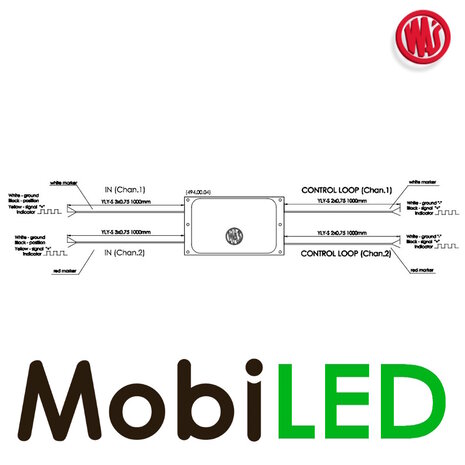 WAS Zijmarkering controller 2 kanalen