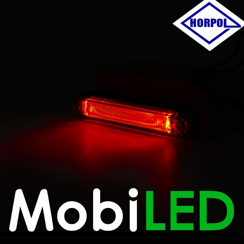 HORPOL Marker lighting Tube line Graphite red E-mark 12-24 volts