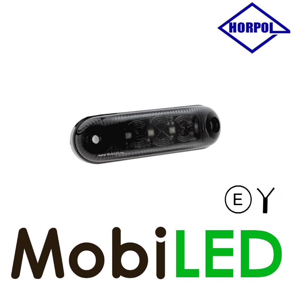 HORPOL Contour lighting Graphite red surface mounting 12-24 volt E-mark