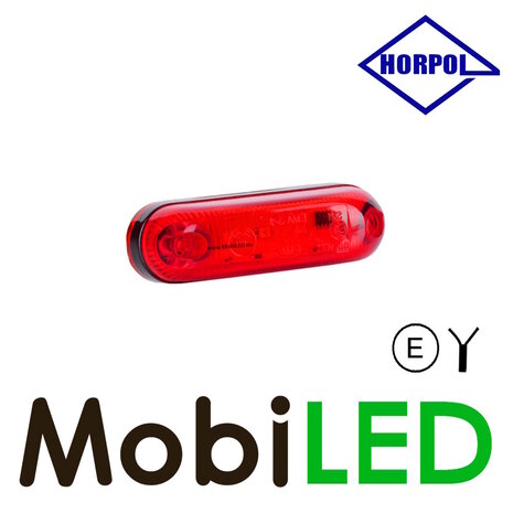 HORPOL Contour lighting Red surface mounting 12-24 volts E-mark