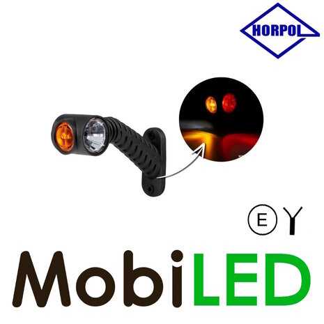 HORPOL Lampe pendentive ronde oblique Graphite  Droite rouge/ambre/blanc 12-24 volts E-mark HORPOL Lampe pendentive ronde oblique Graphite  Droite rouge/ambre/blanc 12-24 volts E-mark