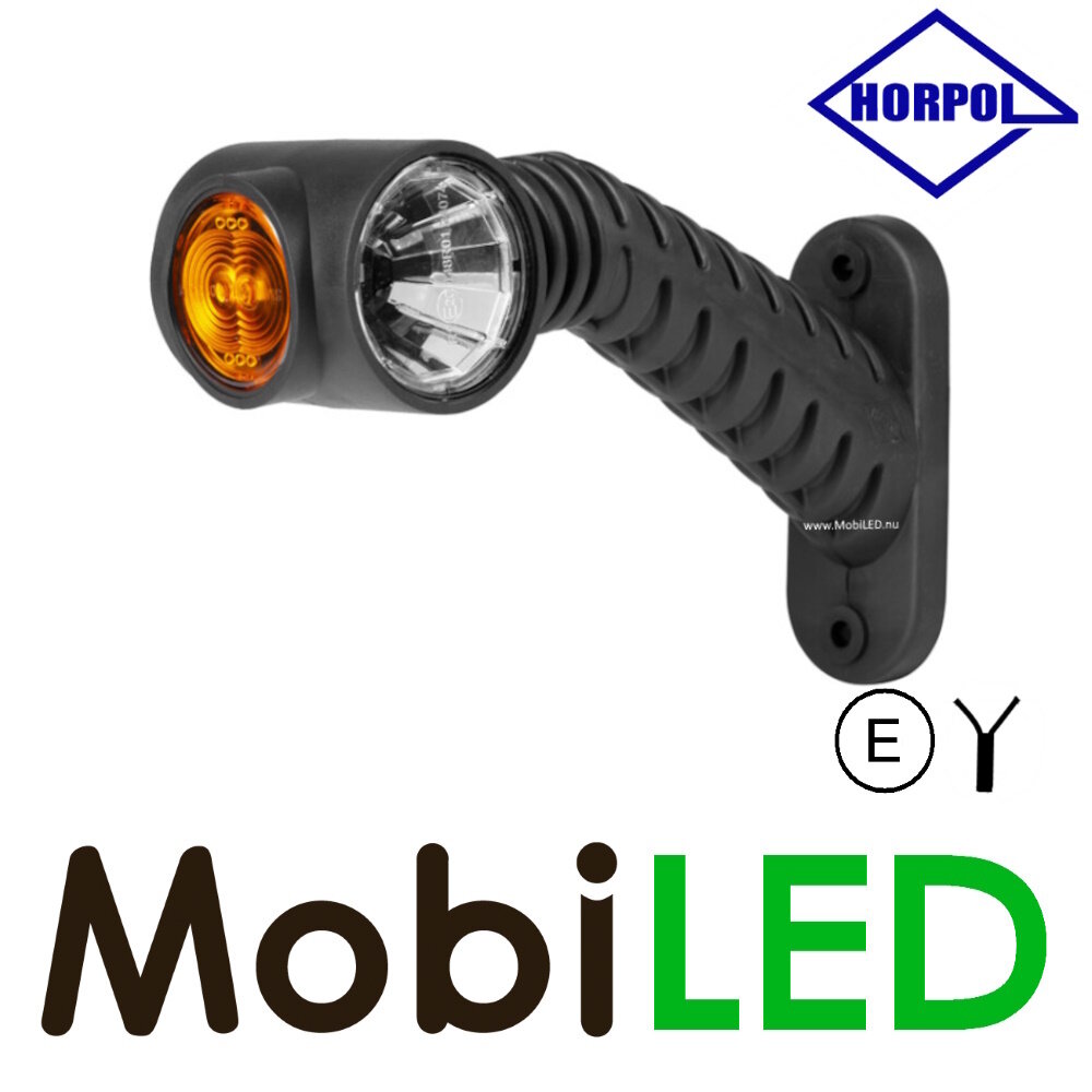 HORPOL Pendellamp rond schuin Graphite Links rood/amber/wit 12-24 volt E-keur HORPOL Pendellamp rond schuin Graphite Links rood/amber/wit 12-24 volt E-keur