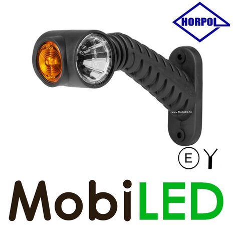 HORPOL Pendellamp rond schuin Graphite Links rood/amber/wit 12-24 volt E-keur HORPOL Pendellamp rond schuin Graphite Links rood/amber/wit 12-24 volt E-keur