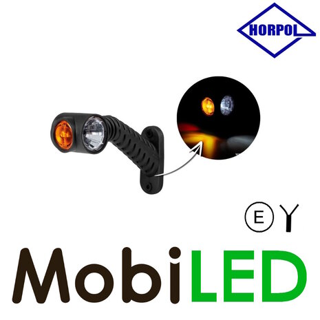 HORPOL Pendellamp rond schuin Graphite Links rood/amber/wit 12-24 volt E-keur HORPOL Pendellamp rond schuin Graphite Links rood/amber/wit 12-24 volt E-keur