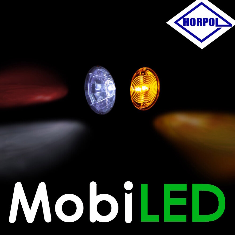 HORPOL Pendellamp rond schuin Graphite Links rood/amber/wit 12-24 volt E-keur HORPOL Pendellamp rond schuin Graphite Links rood/amber/wit 12-24 volt E-keur