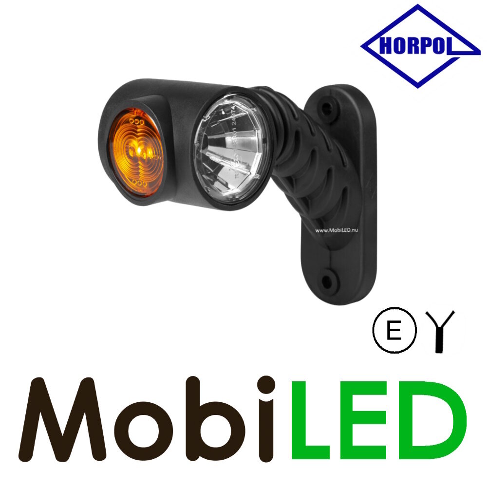 HORPOL Lampe pendentive ronde oblique  Graphite  Gauche 12-24 volts E-mark