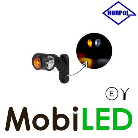 HORPOL Lampe pendentive ronde oblique  Graphite  Gauche 12-24 volts E-mark