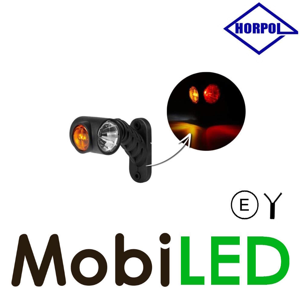 HORPOL Lampe pendentive ronde oblique Graphite Droite 12-24 volts E-mark HORPOL Lampe pendentive ronde oblique Graphite Droite 12-24 volts E-mark