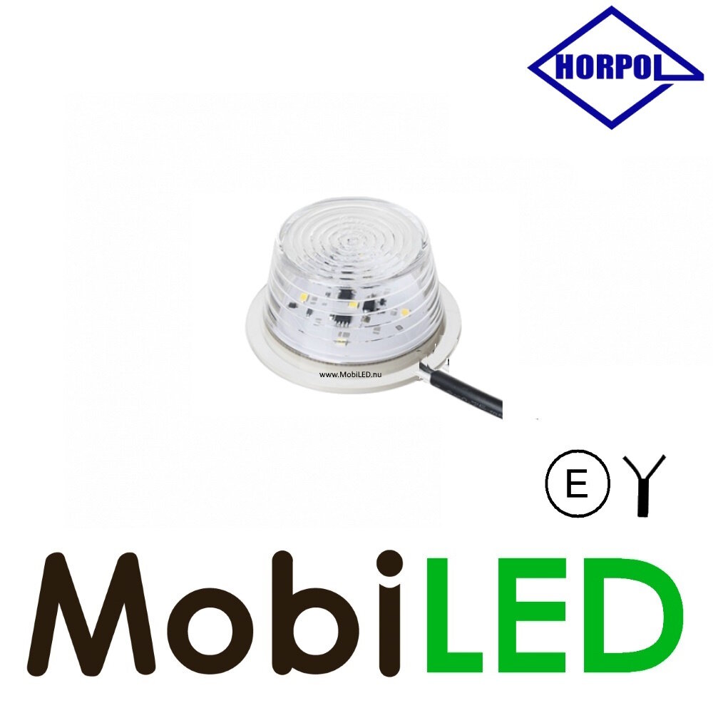 HORPOL Horpol Unité modèle Danois blanc 12-24 volts E-marque HORPOL Horpol Unité modèle Danois blanc 12-24 volts E-marque