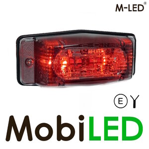 M-LED Double Burner amber/red classic style transparant lens