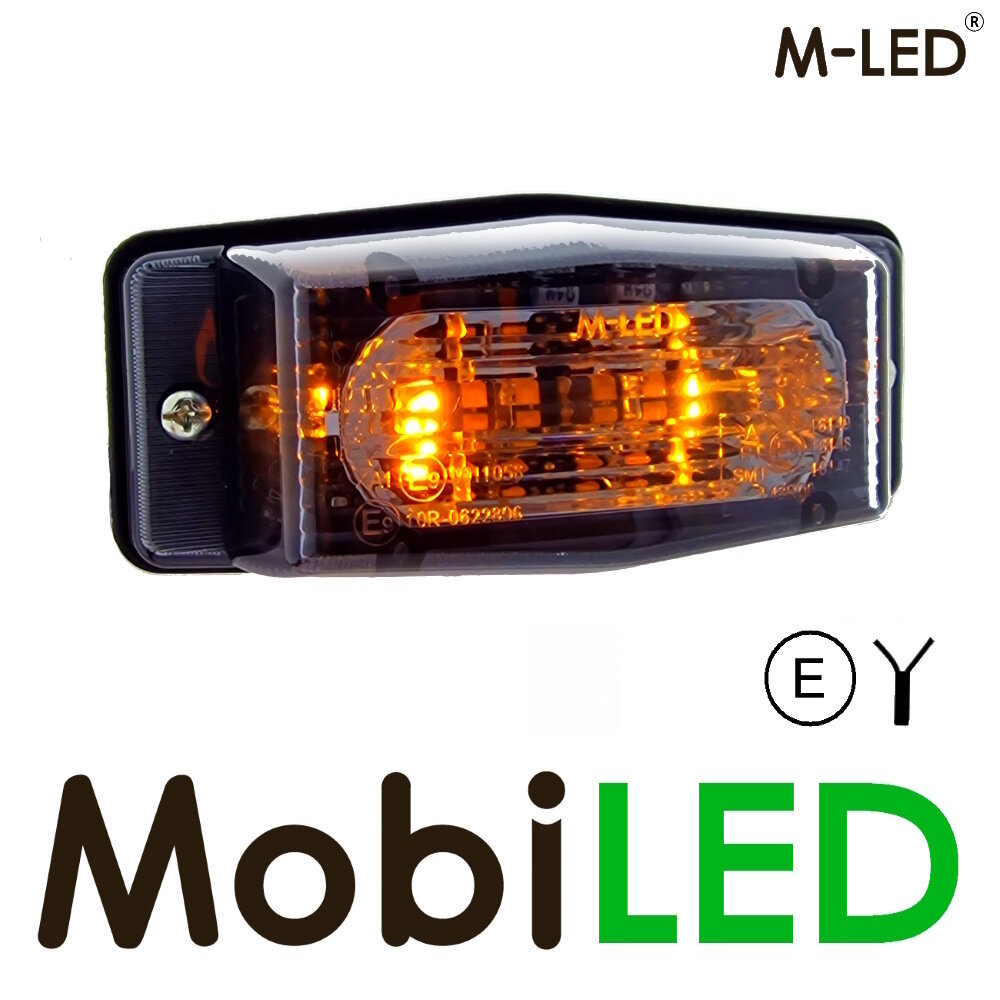 M-LED M-LED Dubbelbrander Amber/rood klassieke stijl smoke lens