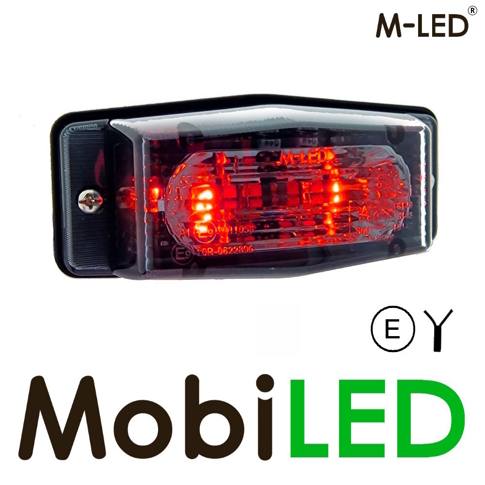M-LED M-LED Dubbelbrander Amber/rood klassieke stijl smoke lens