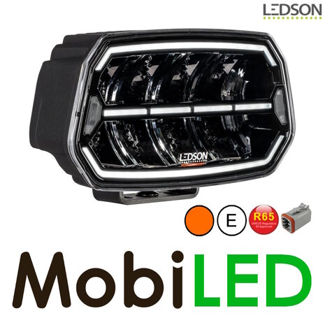 LEDSON Ledson Epix10+ 150W spotlight with amber/white position light and flash Black E-mark LEDSON Ledson Epix10+ 150W spotlight with amber/white position light and flash Black E-mark