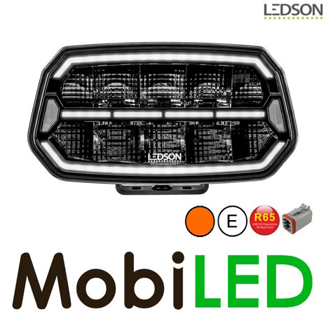 LEDSON Ledson Epix10+ 150W spotlight with amber/white position light and flash Black E-mark LEDSON Ledson Epix10+ 150W spotlight with amber/white position light and flash Black E-mark