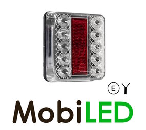 Feu arrière 3 fonctions avec plaque d'immatriculation et catadioptre 12V