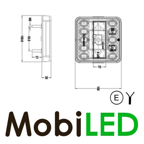 Achterlicht 3 functies met kenteken en reflector 12V E-keur Achterlicht 3 functies met kenteken en reflector 12V E-keur