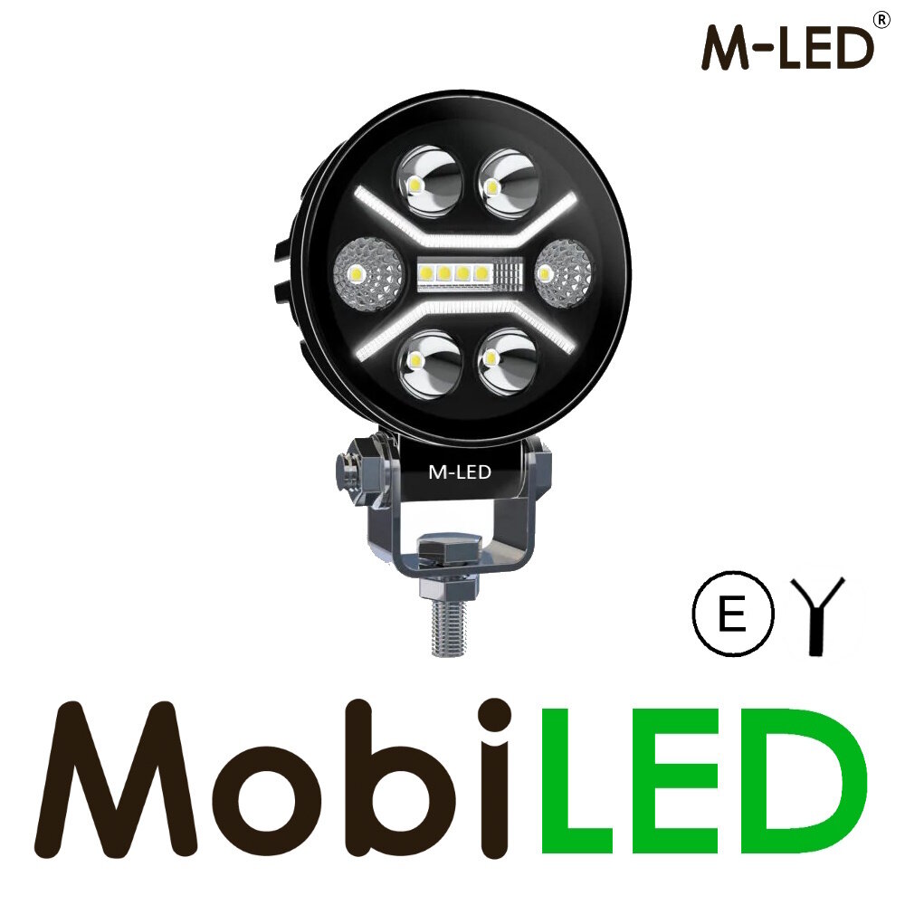 M-LED M-LED Feu de travail combiné avec feu de position ambre/blanc E-marque M-LED M-LED Feu de travail combiné avec feu de position ambre/blanc E-marque