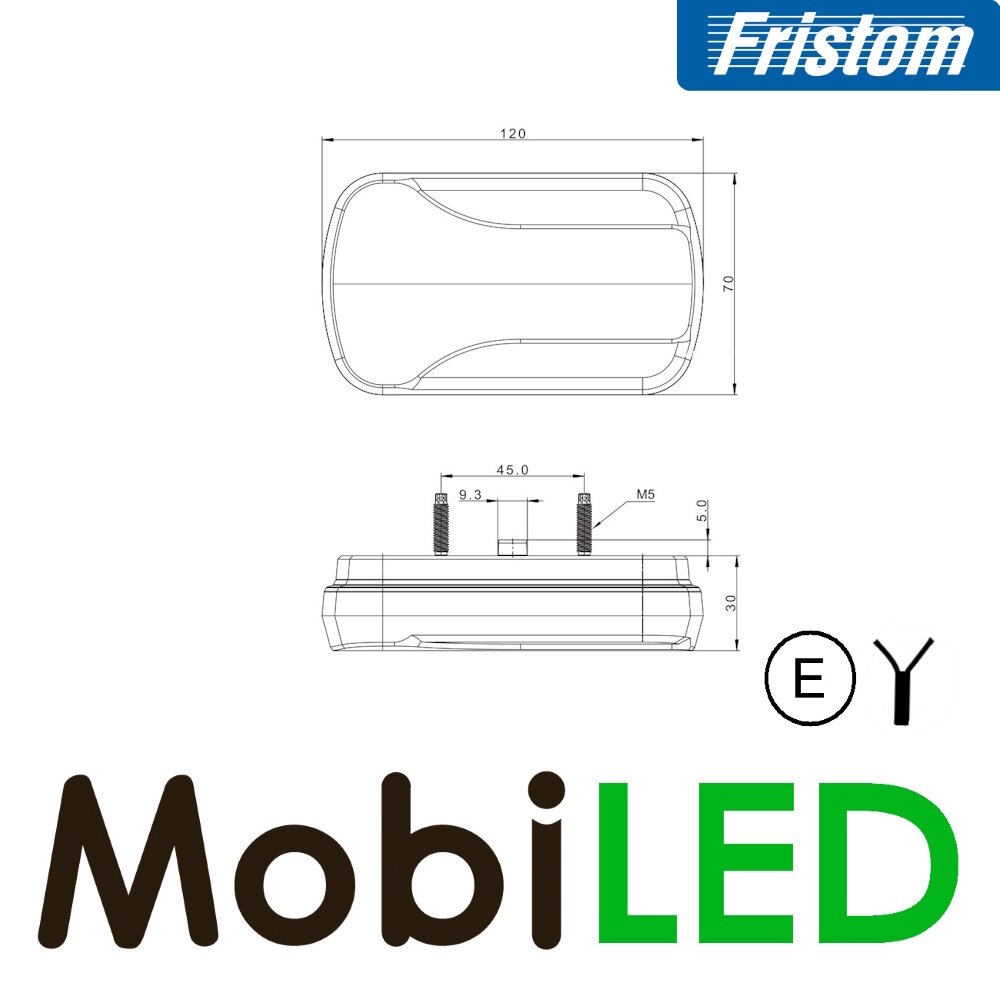 Fristom Fristom Rear light 3 functions FT-350 E-mark Fristom Fristom Rear light 3 functions FT-350 E-mark