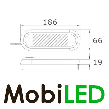 Interior light white 10-30 volts oval without touch control Interior light white 10-30 volts oval without touch control
