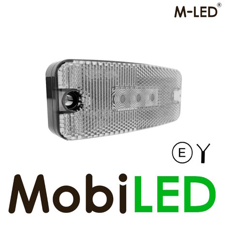 M-LED M-LED Marker light white with reflector 12-24 volts E-mark