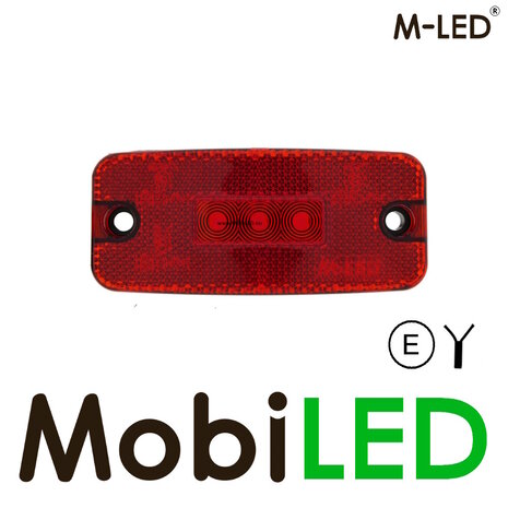 M-LED M-LED Feu de marquage avec réflecteur Rouge 12-24 volts E-mark M-LED M-LED Feu de marquage avec réflecteur Rouge 12-24 volts E-mark