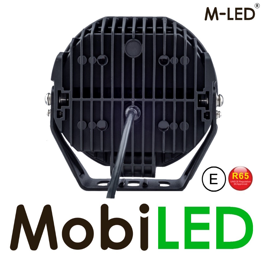 M-LED M-LED Verstraler 120W 9" Zwart met DRL en Flitser E-Keur M-LED M-LED Verstraler 120W 9" Zwart met DRL en Flitser E-Keur
