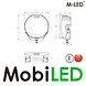 M-LED M-LED spotlight 66W watts 7" Black with DRL and flash E-mark